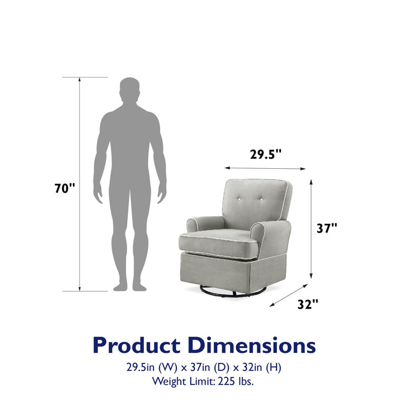 baby relax tinsley swivel glider