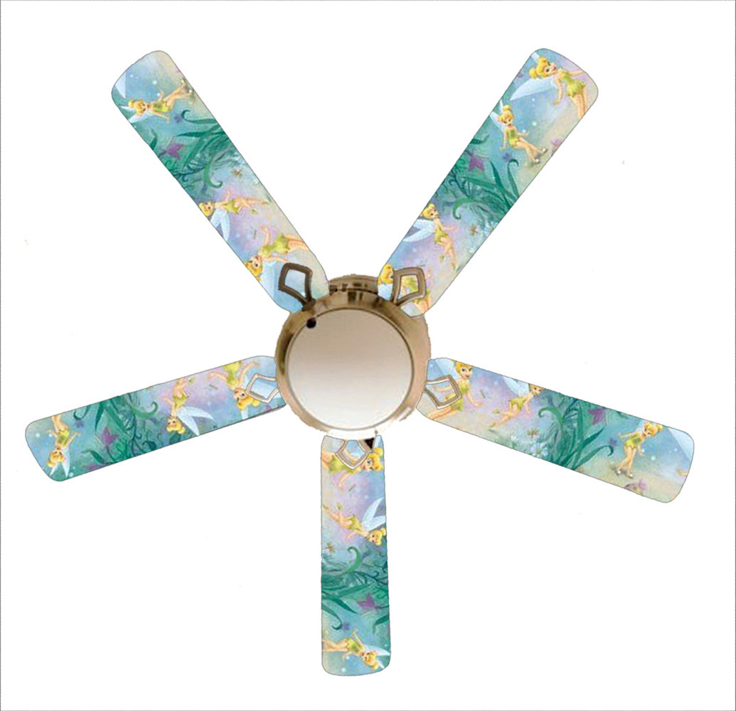 888 Cool Fans 52 Fairy Tinkerbell 5 Blade Ceiling Fan Light Kit