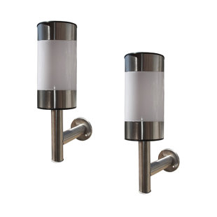 Hanging Outside Porch Lights Wayfair Outdoor Led Porch Light Contemporary Solar Wall Sconce Lamp Set Of 2