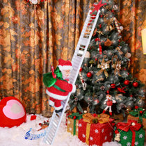 Details about   FUNNY CHRISTMAS SANTA CLAUS CLIMB LADDER CHRISTMAS HANGING DECORATION 