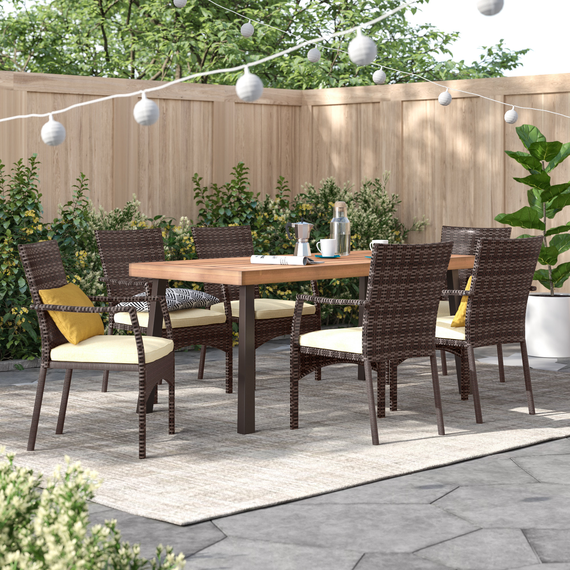 Dakota Fields Therese 6 Seater Dining Set Reviews Wayfair Co Uk