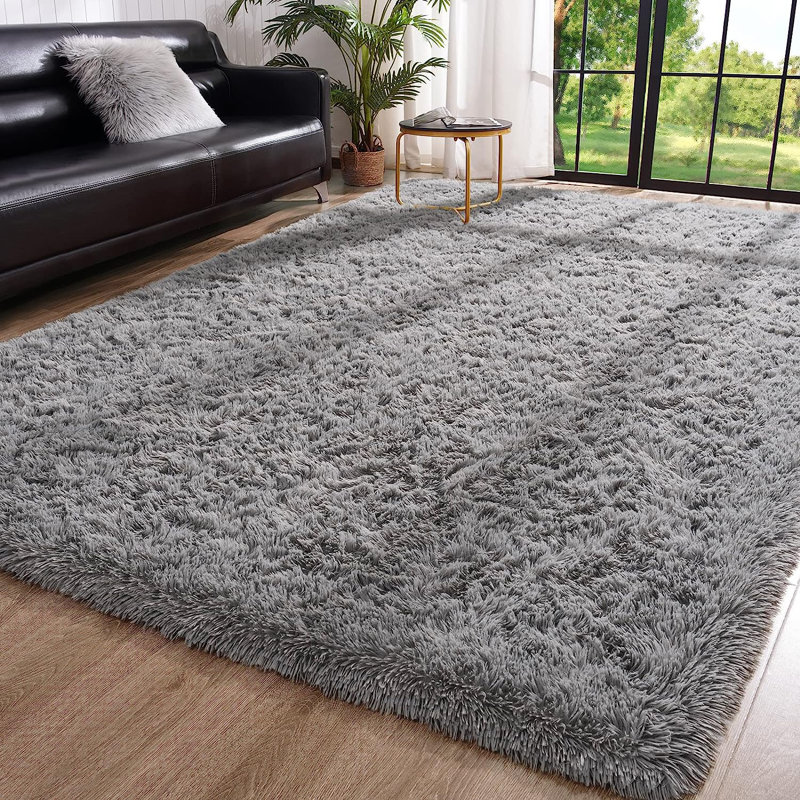 Shahen Shag Gray Area Rug Rug Size: Rectangle 6' x 9'