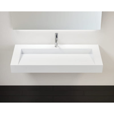 Polymarble 47" Wall Mount Bathroom Sink Badeloft