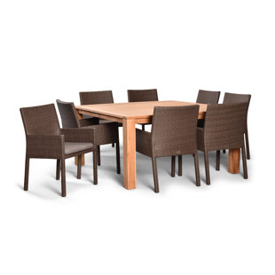 Go to store & view more images Hodge 9 Piece Teak Dining Set by Rosecliff Heights