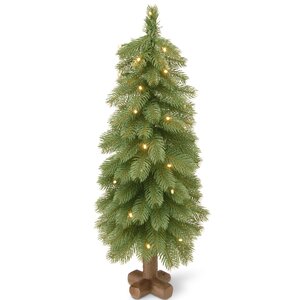 Bayberry 2.5' Green Cedar Artificial Christmas Tree with 35  LED White Lights