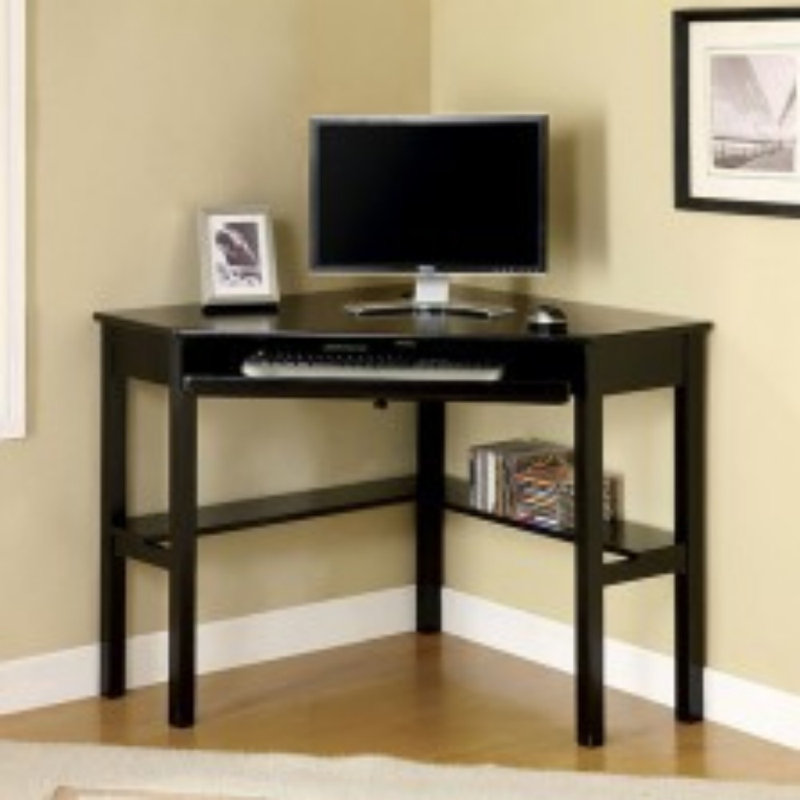 Charlton Home Mcfarlane Solid Wood Corner Desk Wayfair