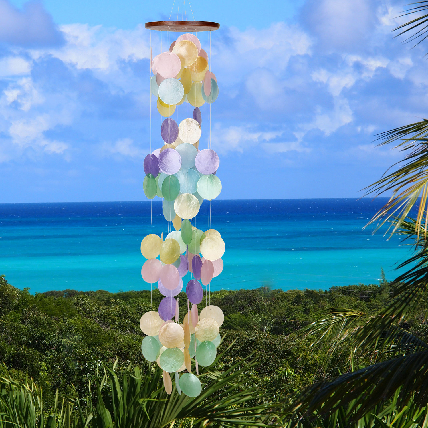 Woodstock Chimes Capiz Waterfall Wind Chime & Reviews | Wayfair