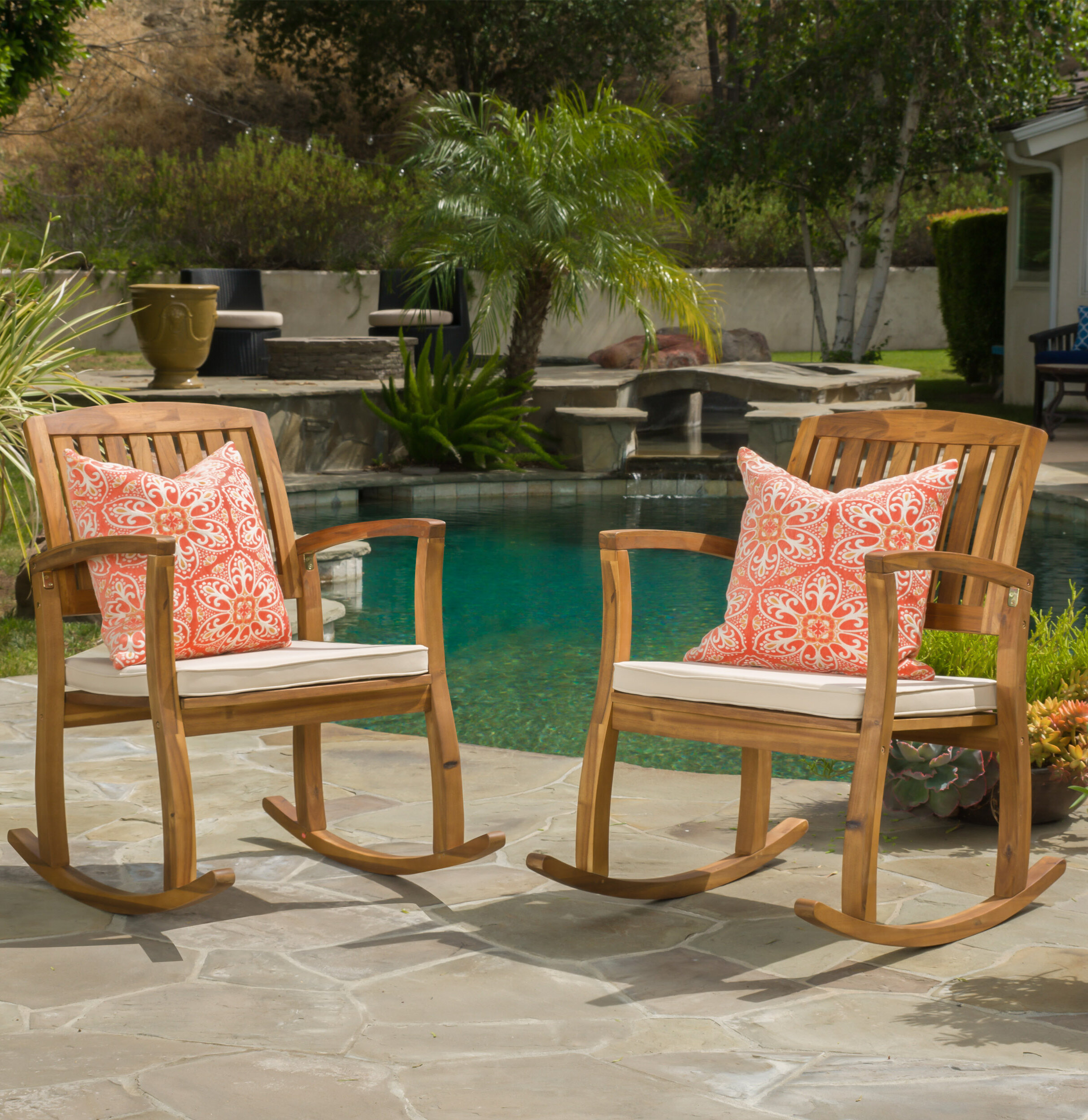 patio cushioned rocking chairs