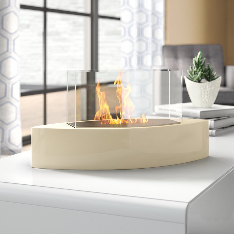 Craddock Bio-Ethanol Tabletop Fireplace with Flame Guard