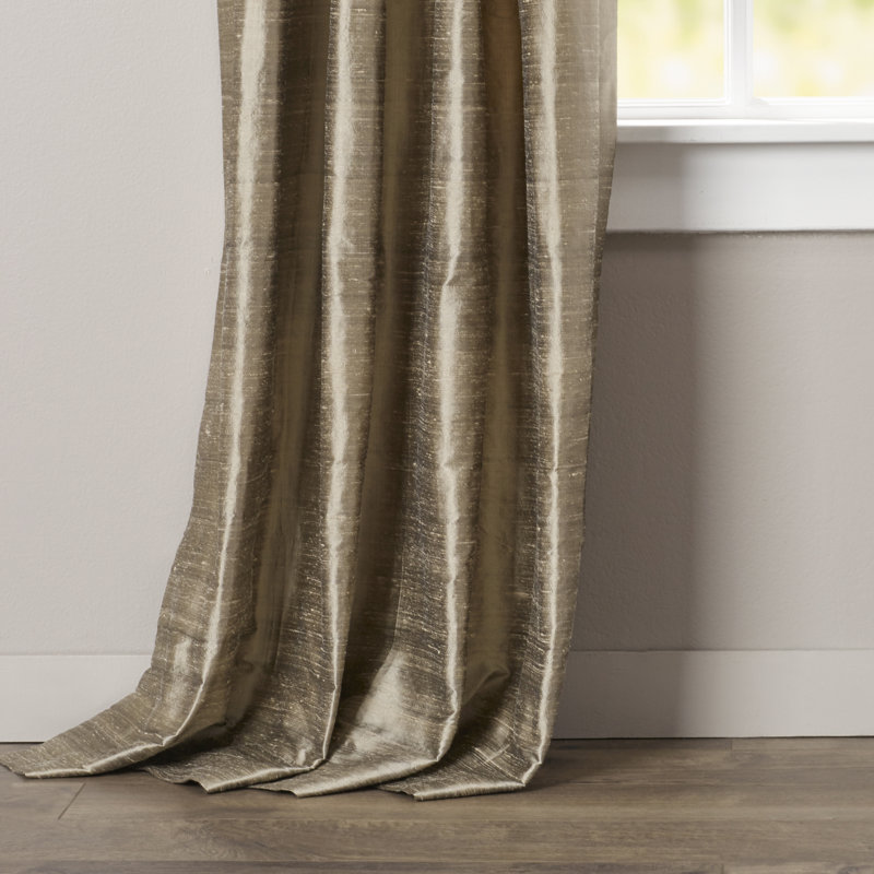 Willa Arlo Interiors Toulouse Textured Dupioni Silk Room Darkening