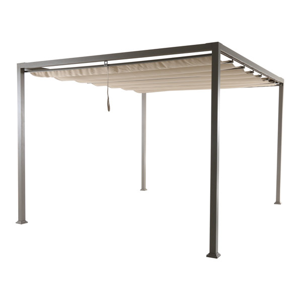 Royal Garden 9 9 W X 9 9 D Metal Pergola With Canopy Wayfair