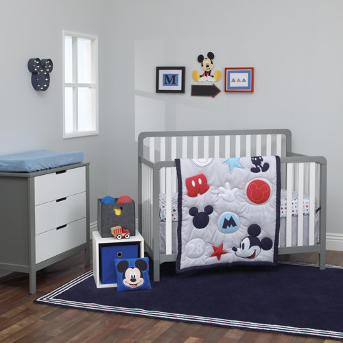 mickey mouse cot bed bedding