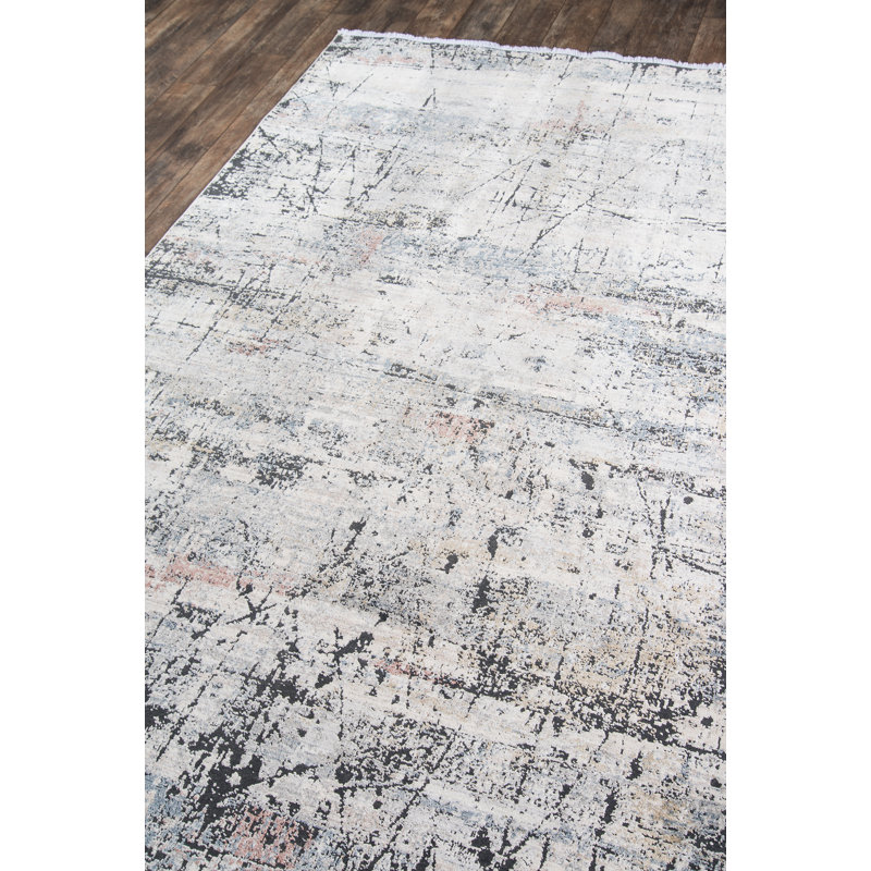 17 Stories Minor Power Loom Gray Rug Wayfair
