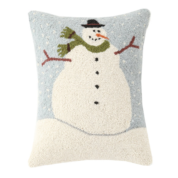 Warren Kimble Snowman Hook Wool Lumbar Pillow Reviews Wayfair