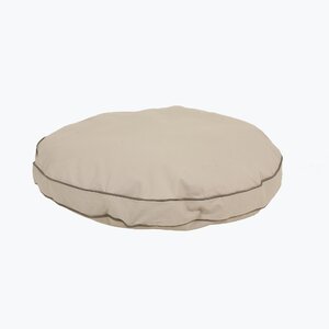 Twill Classic Round Dog Pillow with Sage Cording