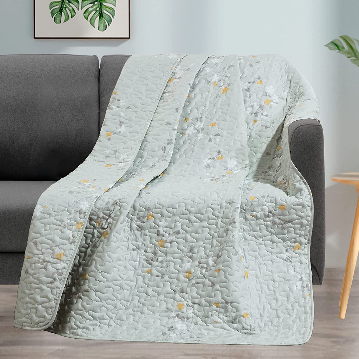 Light Bed Blanket Floral Flowers Pattern Flannel Fleece Throw Blankets for Couch Bed Sofa 60x80 