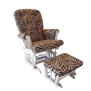 Go to store & view more images Sumba Zebra Print Glider and Ottoman by Cotton Tale