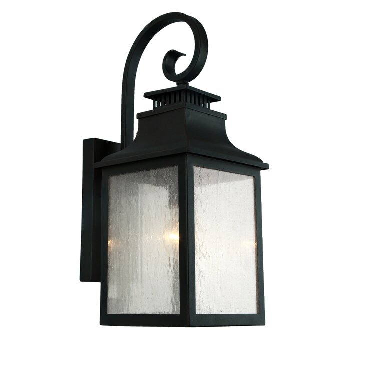 Outdoor Wall Light Black Rustic Vintage Lantern Weatherproof Home Exterior Lamp