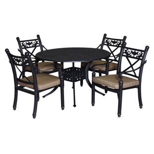 Go to store & view more images Baldwin 5 Piece Dining Set with Cushions by California Outdoor Designs