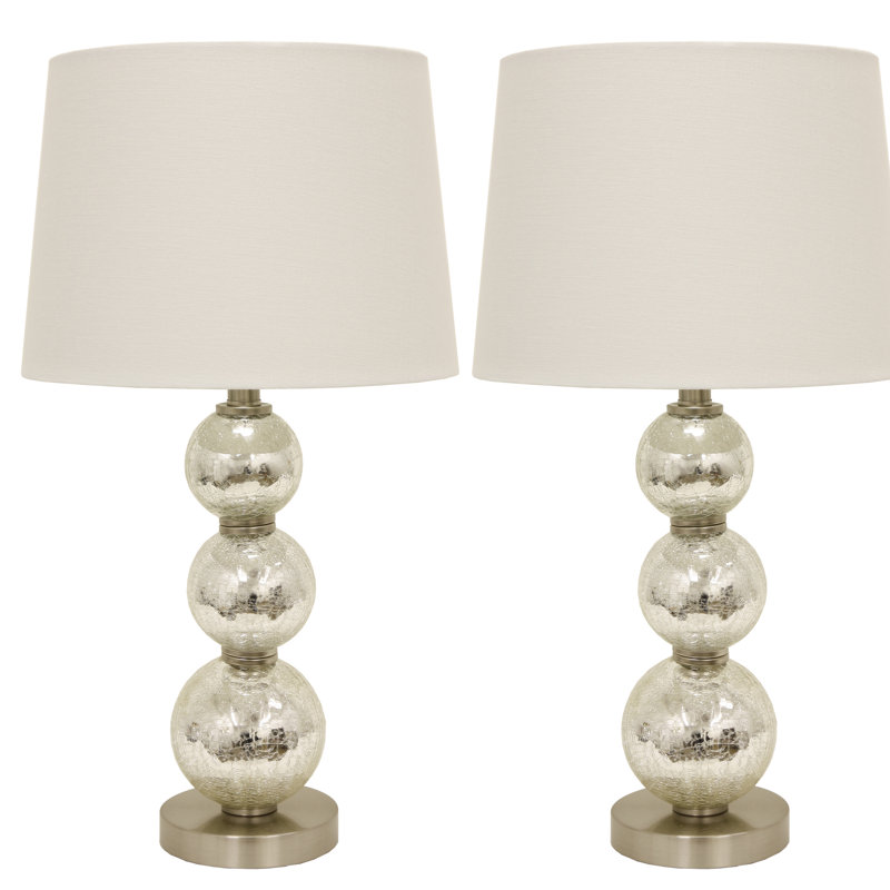 mirrored table lamp set