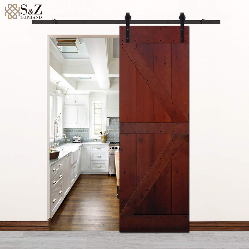 S Z Tophand Paneled Wood Painted British Brace Knotty Barn Door S Z Tophand Paneled Wood Painted