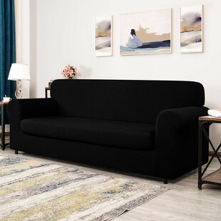 Rhombus Jacquard Box Cushion Sofa Slipcover By Winston Porter
