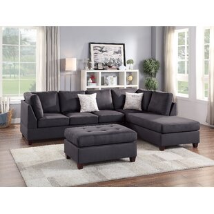 3 Piece Sectional Sofa Set In Grey by Latitude Run® | For Sale