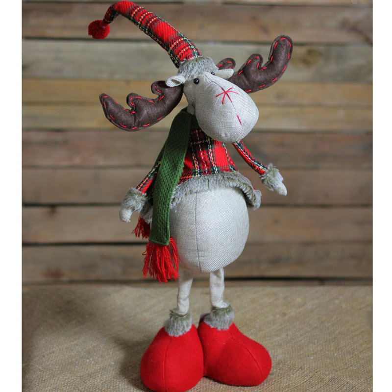 The Holiday Aisle Plaid 2 Leg Standing Decorative Deer Figurine Wayfair