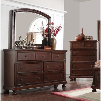 Estefania 7 Drawer Double Dresser With Mirror Charlton Home