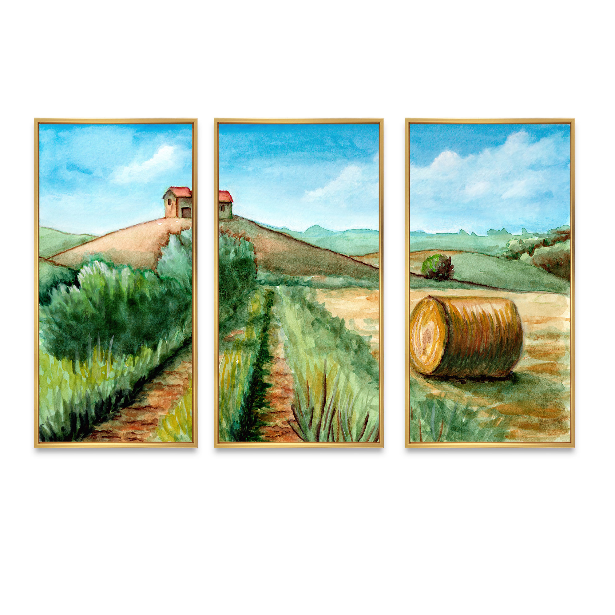 August Grove® Rural Harvest Landscape 3 Piece on Wayfair