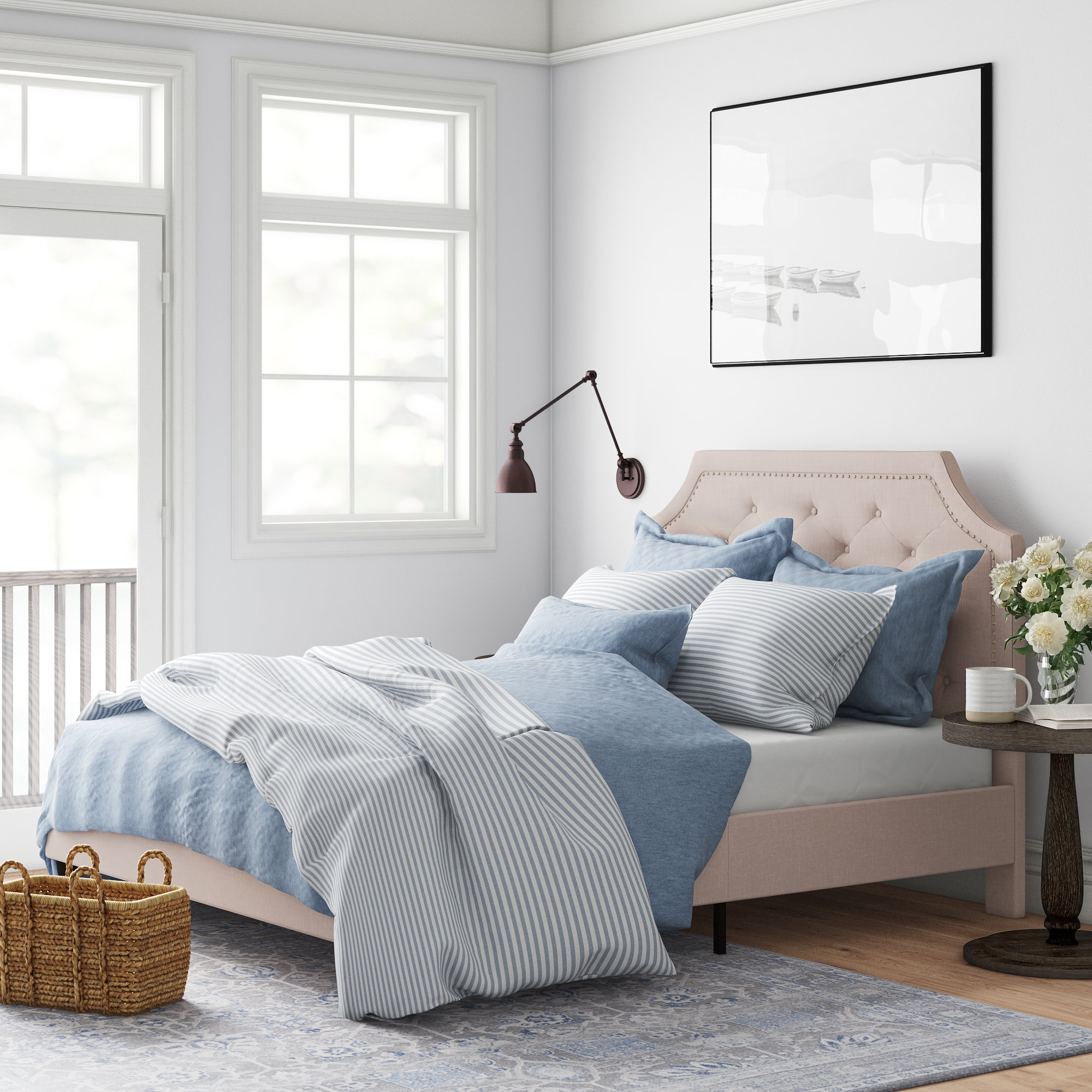 Three Posts Brighton Tufted Low Profile Platform Bed Reviews Wayfair