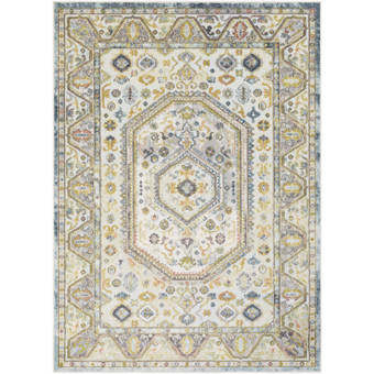 Wrought Studio Aled Geometric Gray Beige Area Rug Wayfair
