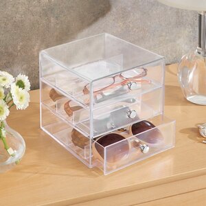 Clarity Eyeglass Sunglasses Cosmetic Organizer