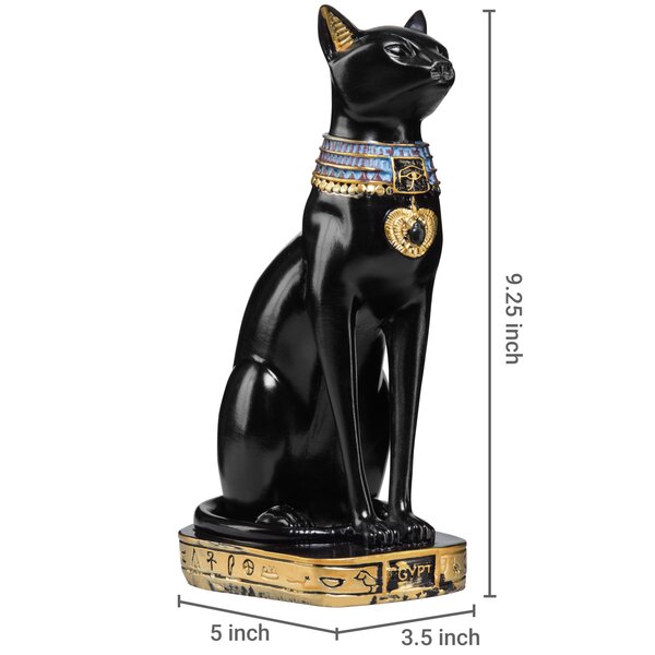 tabletop sculpture Egyptian cat sculpture cat goddess ancient Egypt cat decor artifact feline figurine Bastet statue
