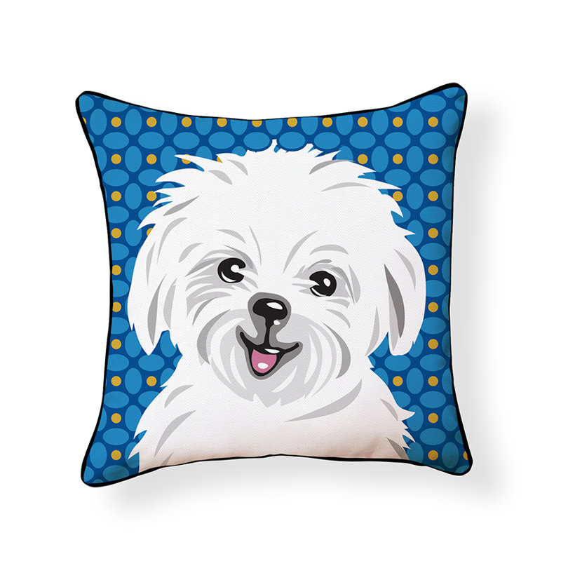 Naked Decor Pooch Décor Maltese Indoor Outdoor Throw Pillow Wayfair