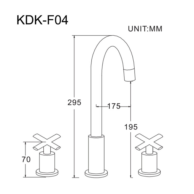Kdk Home High Luxury Vessel Solid Brass Widespread Bathroom Faucet