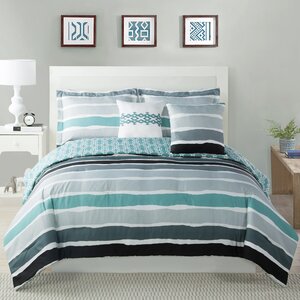 Tie Dye Striped Comforter Set