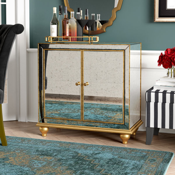 Rosdorf Park Malik Antique Mirrored 8 Bottle Floor Wine Cabinet Rosdorf Park Malik Antique Mirrored 8 Bottle Floor Wine Cabinet | Wayfair - Rosdorf Park Malik Antique Mirrored 8 Bottle Floor Wine Cabinet