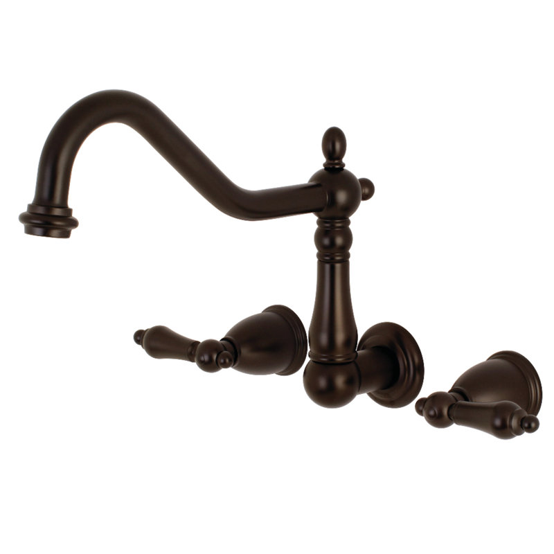 Kingston Brass Heritage Double Handle Wall Mounted Tub Spout Reviews Wayfair