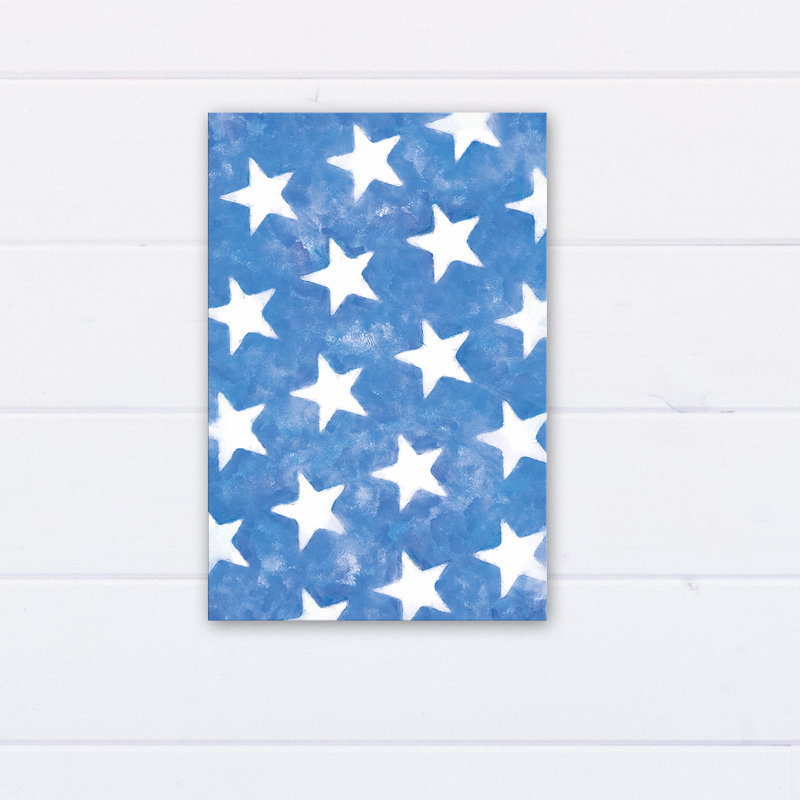 Winston Porter Stars Watercolor Painting Print On Wrapped Canvas