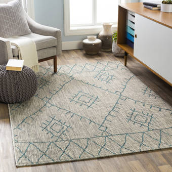 Vienna Bohemian Khaki Teal Indoor Outdoor Area Rug Reviews
