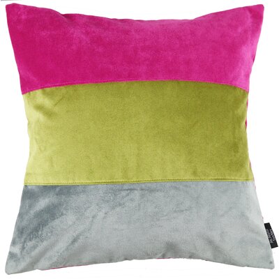 Fern and Dove Square Velvet Pillow Cover McalisterTextiles Color: Pink/Lime/Gray, Size: 19.29