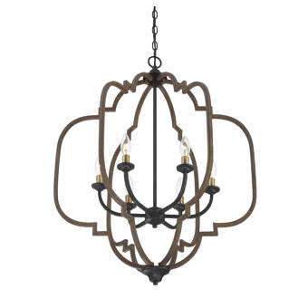 Millwood Pines Lottie 6 Light Unique Statement Wagon Wheel Chandelier Reviews Wayfair