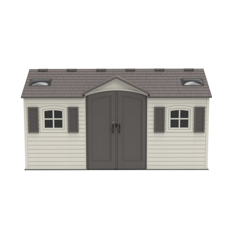 Lifetime 15 Ft W X 8 Ft D Apex Plastic Shed Reviews Wayfair Co Uk