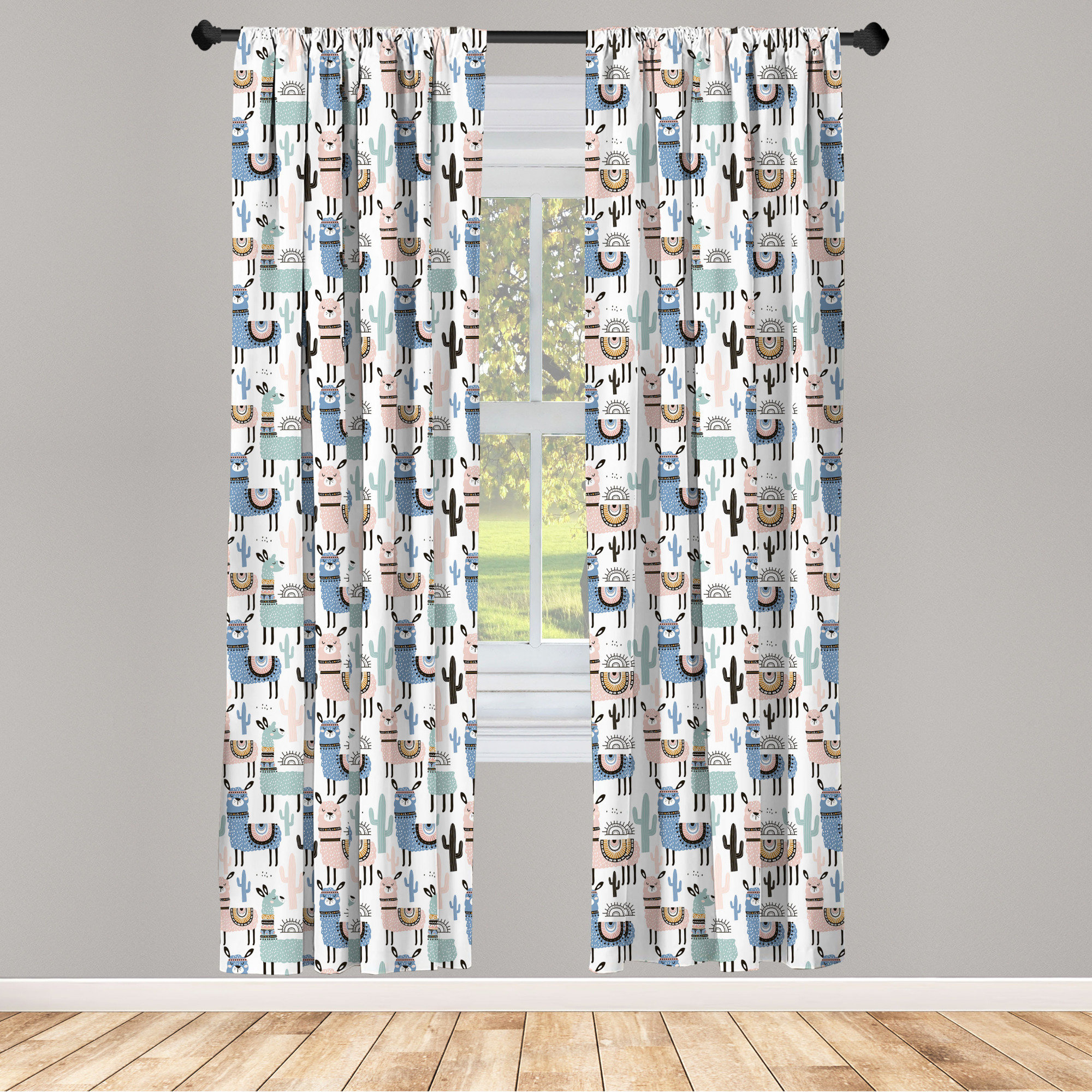 East Urban Home Bilton Llama Curtains Children Cartoon Style Hand Drawn South American Animals Alpacas And Llamas Design Window Treatments 2 Panel Set For Living Room Bedroom Decor 56 X 63 Multicolor Llama perpetual calendar wood block llama decor this calendar can be used year after year and makes a perfect gift. bilton llama curtains children cartoon style hand drawn south american animals alpacas and llamas design window treatments 2 panel set for living