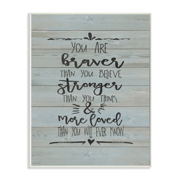 /"Always remember you are braver than you believe.../" Personalised Wall Plaque