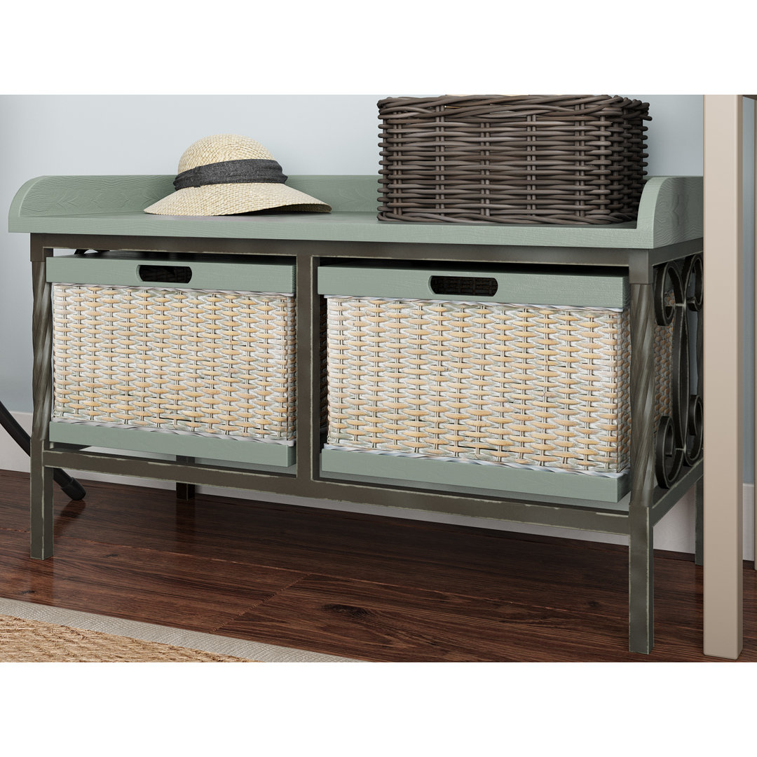 Gainseville Wood Storage Bench