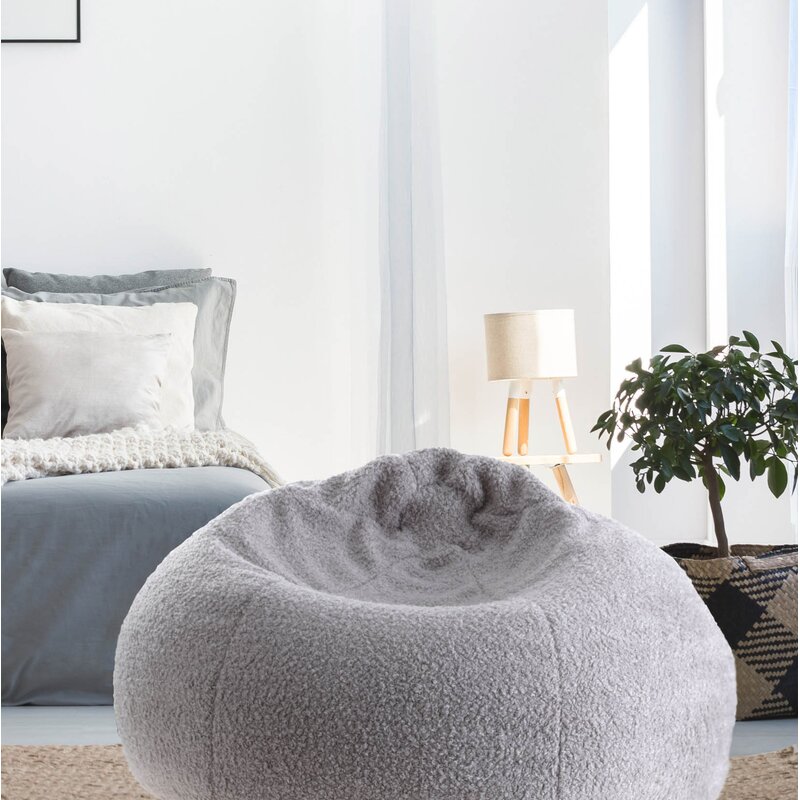 Latitude Run® Faux Shearling Large Classic Bean Bag & Reviews | Wayfair