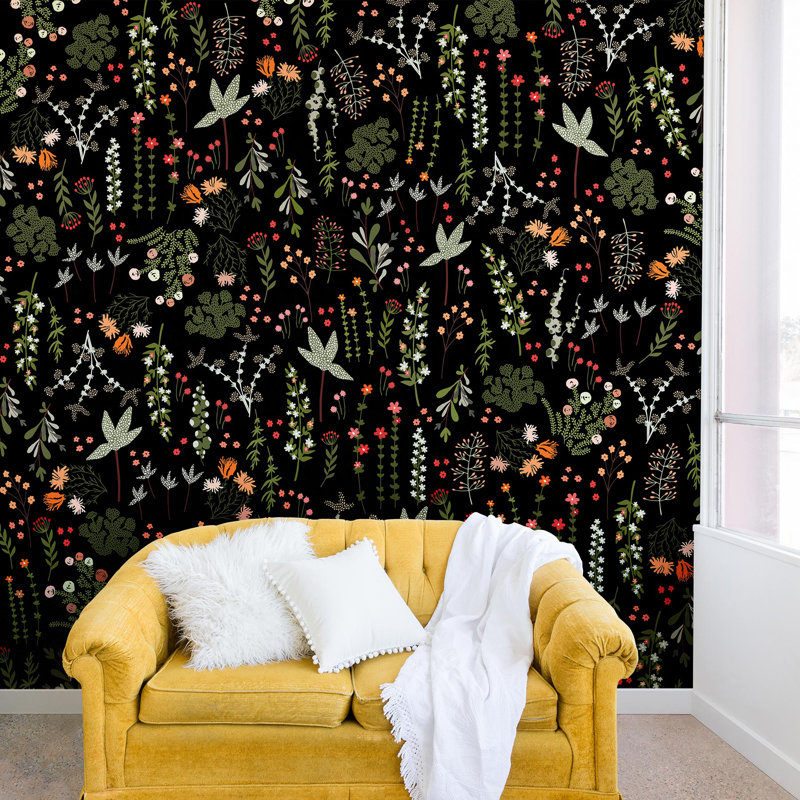 East Urban Home Iveta Abolina Floral Goodness Peel And Stick Wall Mural Reviews Wayfair Now you can feel like you are stepping into a jungle or flying through outer space just by entering the room! iveta abolina floral goodness peel and stick wall mural