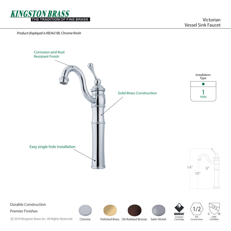 Kingston Br Victorian Vessel Sink Faucet Reviews Wayfair Kingston Br Victorian Vessel Sink Faucet Reviews Wayfair